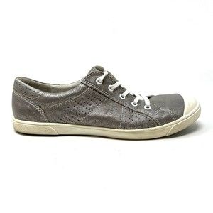 Josef Seibel Womens Caspian Sneakers Shoes Metallic Walking Leather Lace Up 9.5M
